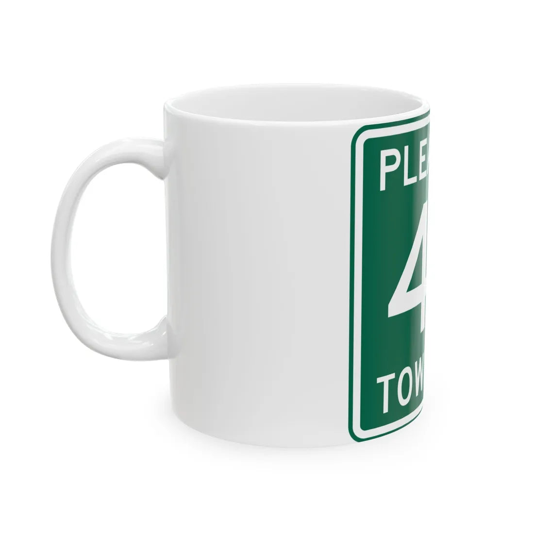 Pleasant Township Route 43 Logan County Ohio (Ohio) (Road Sign) White Coffee Mug - Go Mug Yourself
