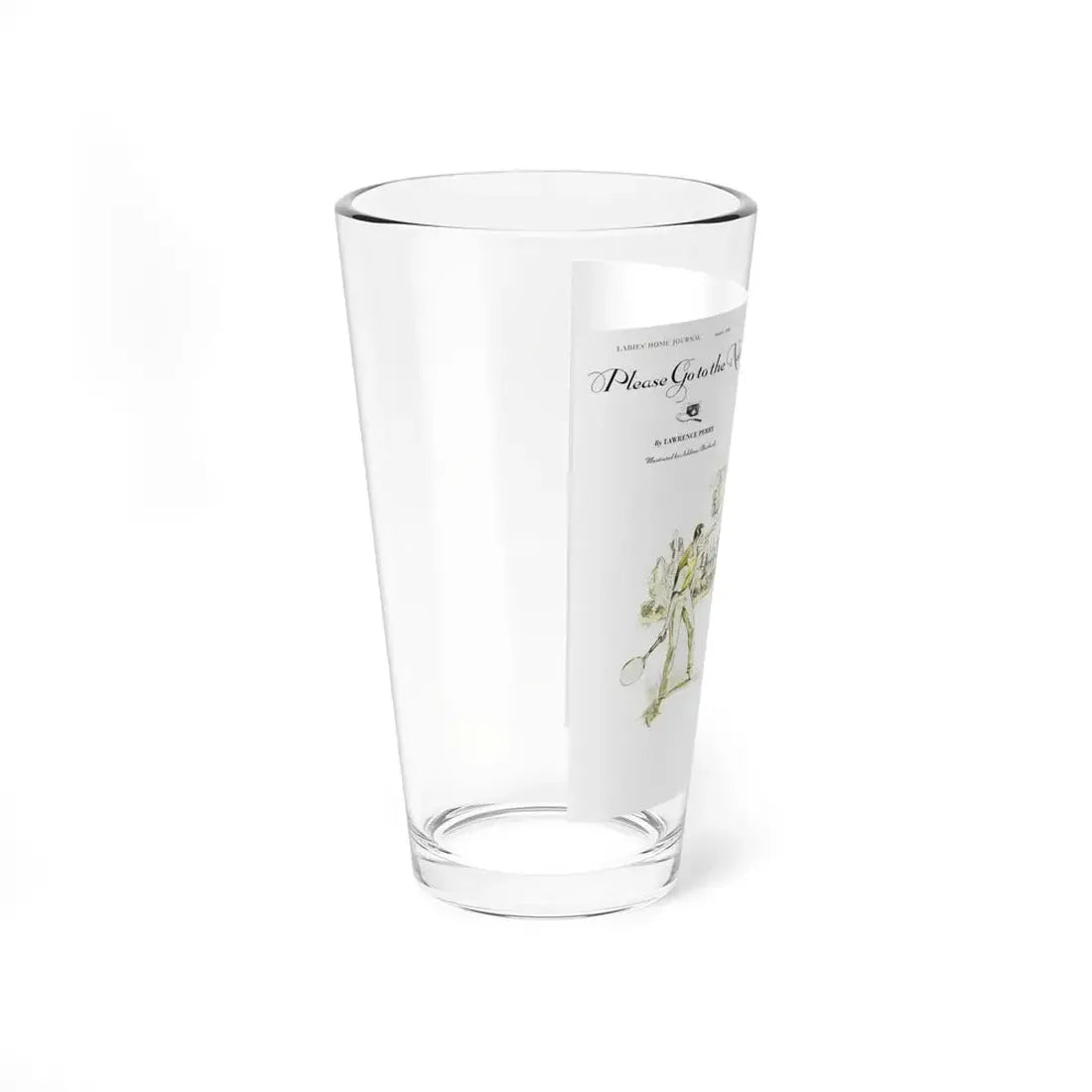 Please Go to the Net, Good Housekeeping, August 1930 (Magazine Illustration) Pint Glass 16oz - Go Mug Yourself