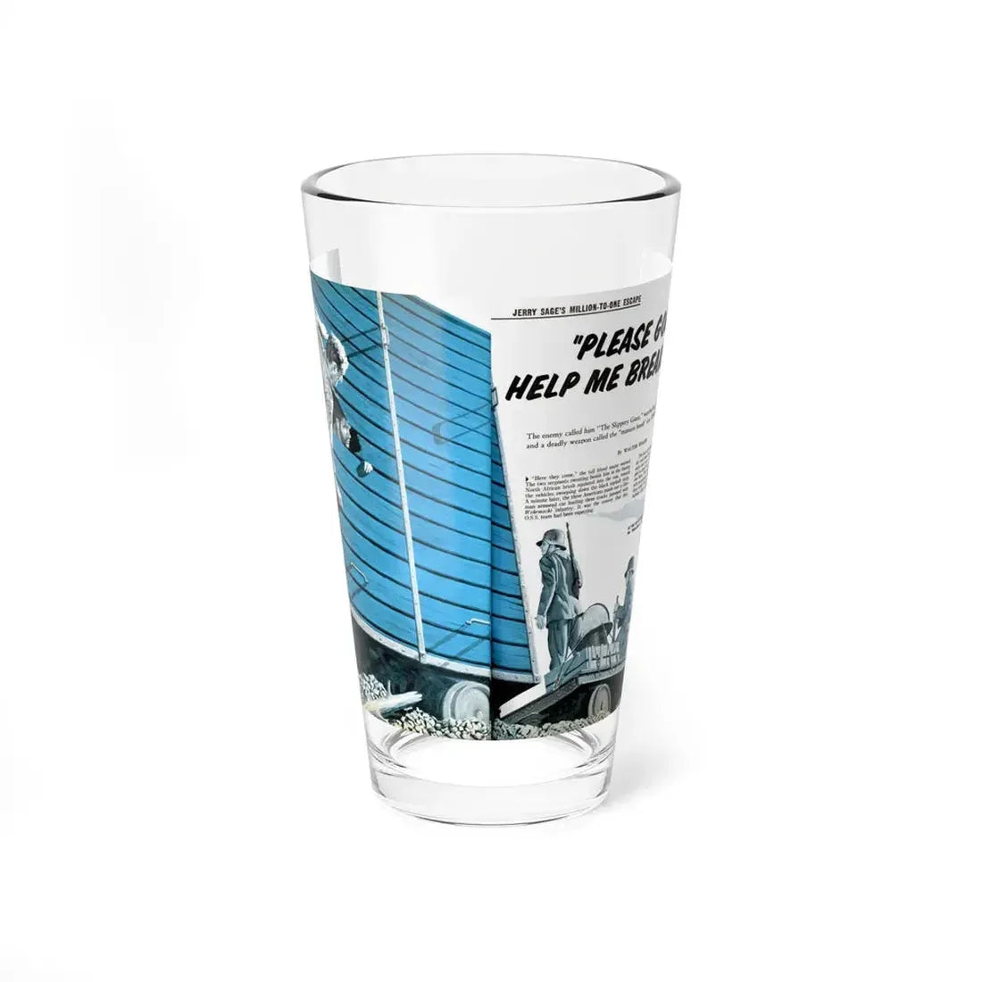 Please God Help Me Break Out, Male magazine, November 1958 (Magazine Illustration) Pint Glass 16oz 16oz - Go Mug Yourself