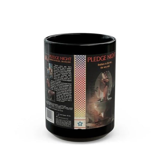 PLEDGE NIGHT (VHS COVER) - Black Coffee Mug 15oz - Go Mug Yourself