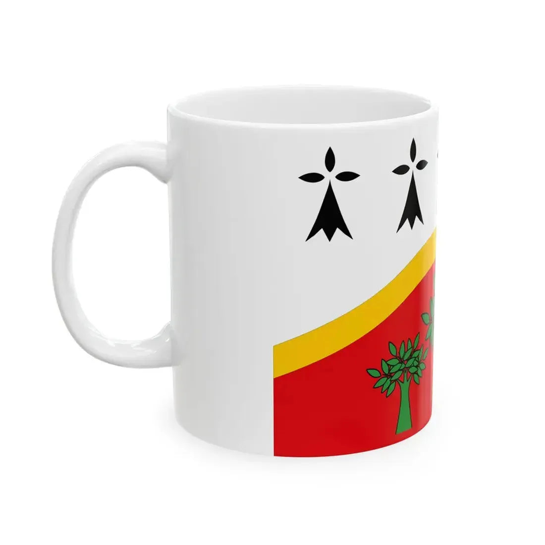 Plinn traditional district flag (France) White Coffee Mug - Go Mug Yourself