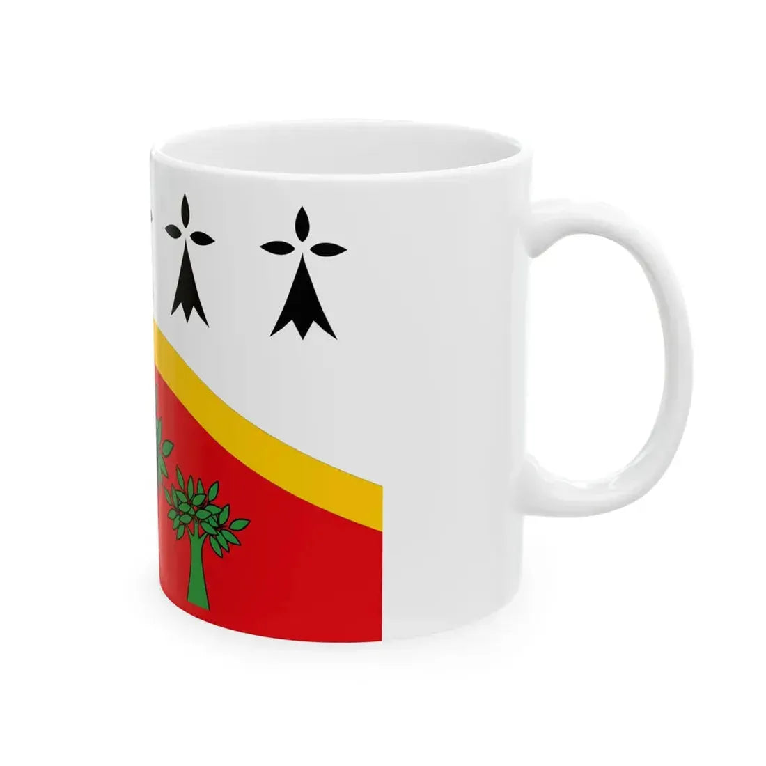Plinn traditional district flag (France) White Coffee Mug - Go Mug Yourself