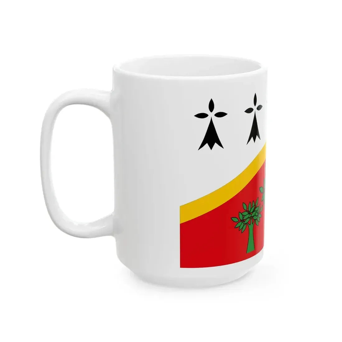 Plinn traditional district flag (France) White Coffee Mug - Go Mug Yourself