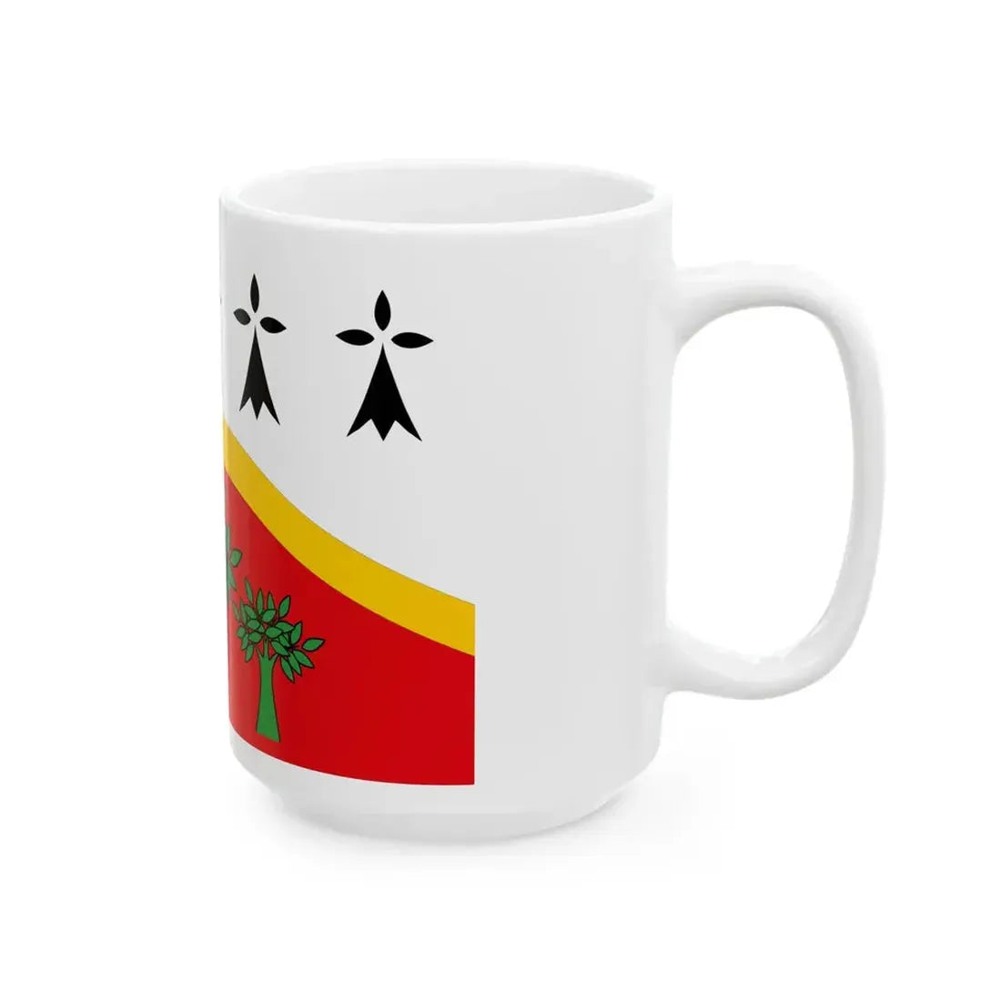 Plinn traditional district flag (France) White Coffee Mug - Go Mug Yourself