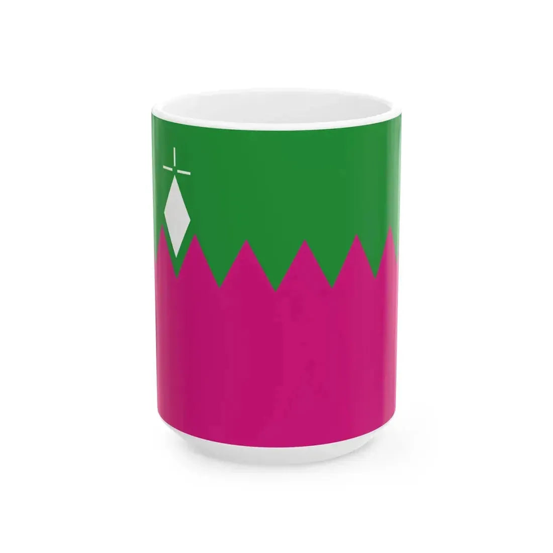 Plougastel District Flag (France) White Coffee Mug 15oz - Go Mug Yourself