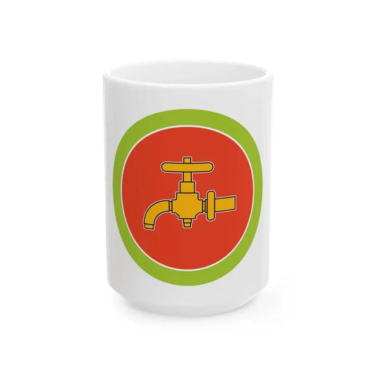 Plumbing (Boy Scout Merit Badge) White Coffee Mug 15oz - Go Mug Yourself
