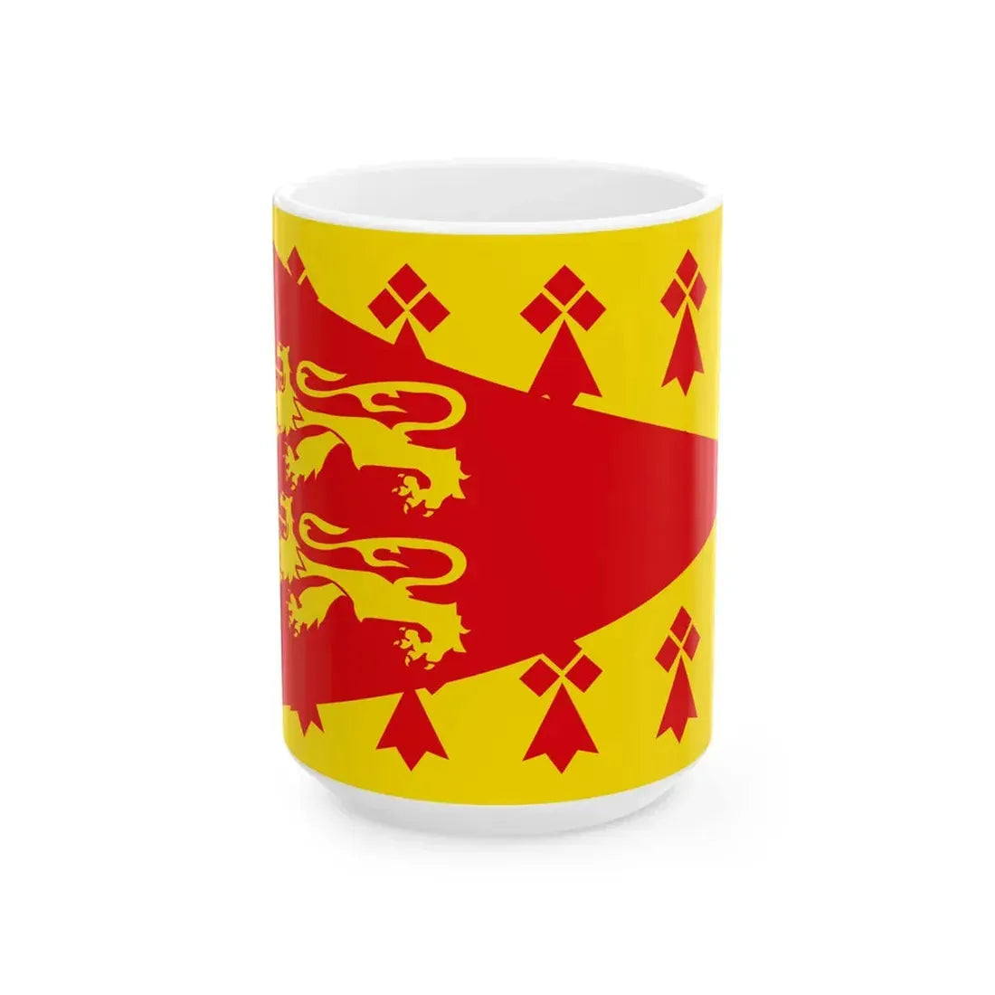 Poher traditional district flag (France) White Coffee Mug 15oz - Go Mug Yourself