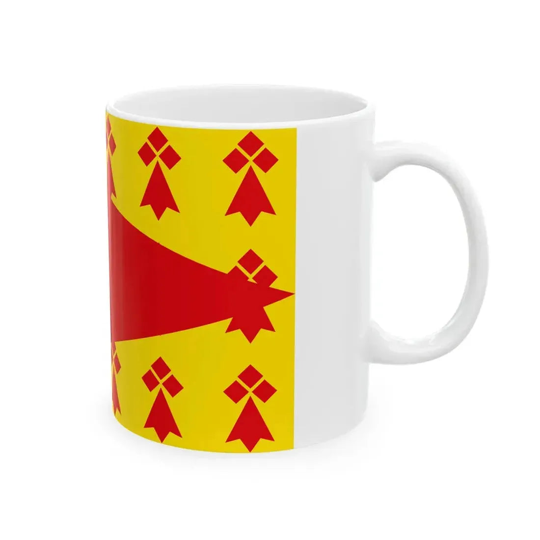 Poher traditional district flag (France) White Coffee Mug - Go Mug Yourself