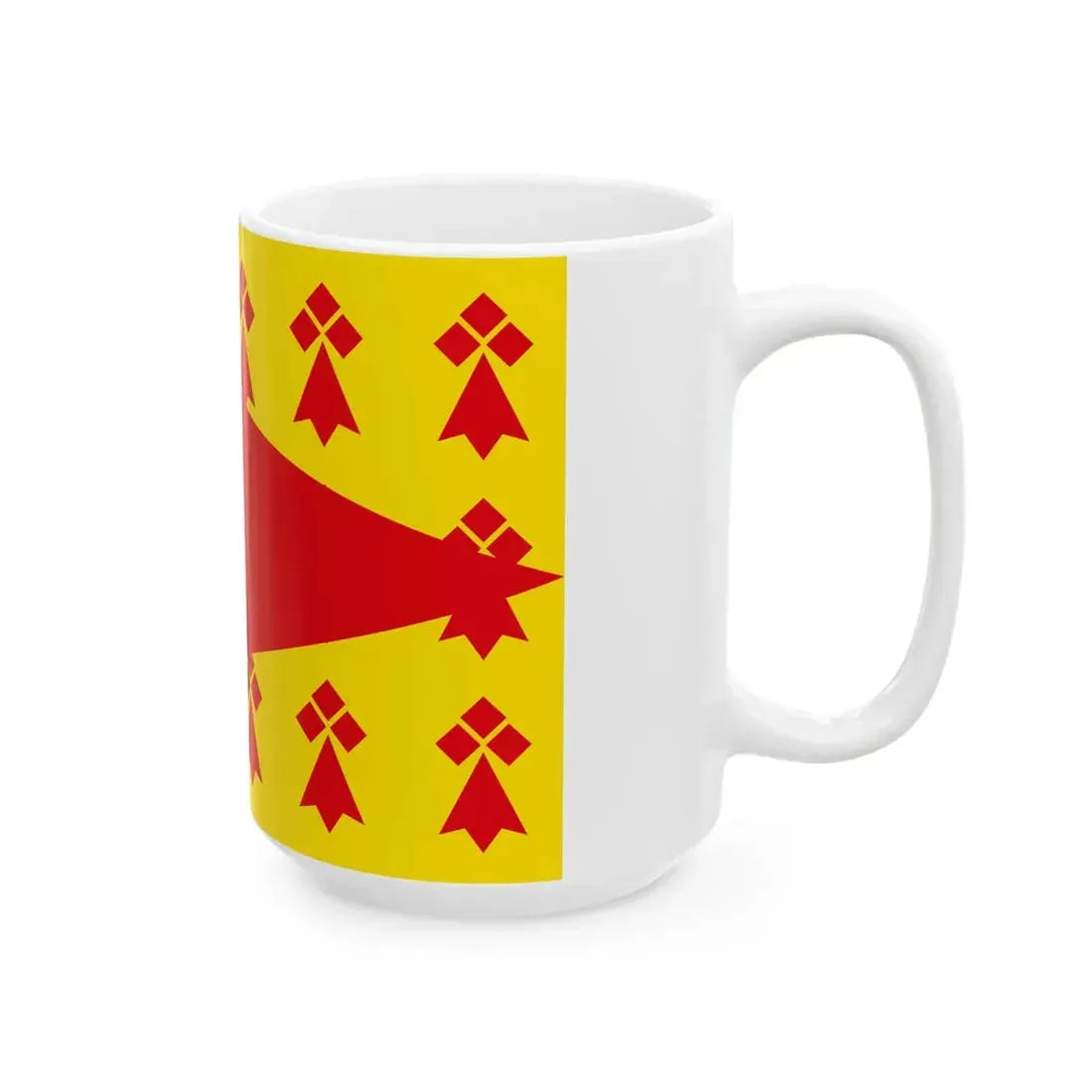 Poher traditional district flag (France) White Coffee Mug - Go Mug Yourself