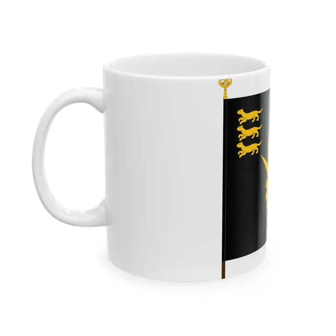 Pohjan pioneeripataljoonan lippu (Finland) White Coffee Mug - Go Mug Yourself