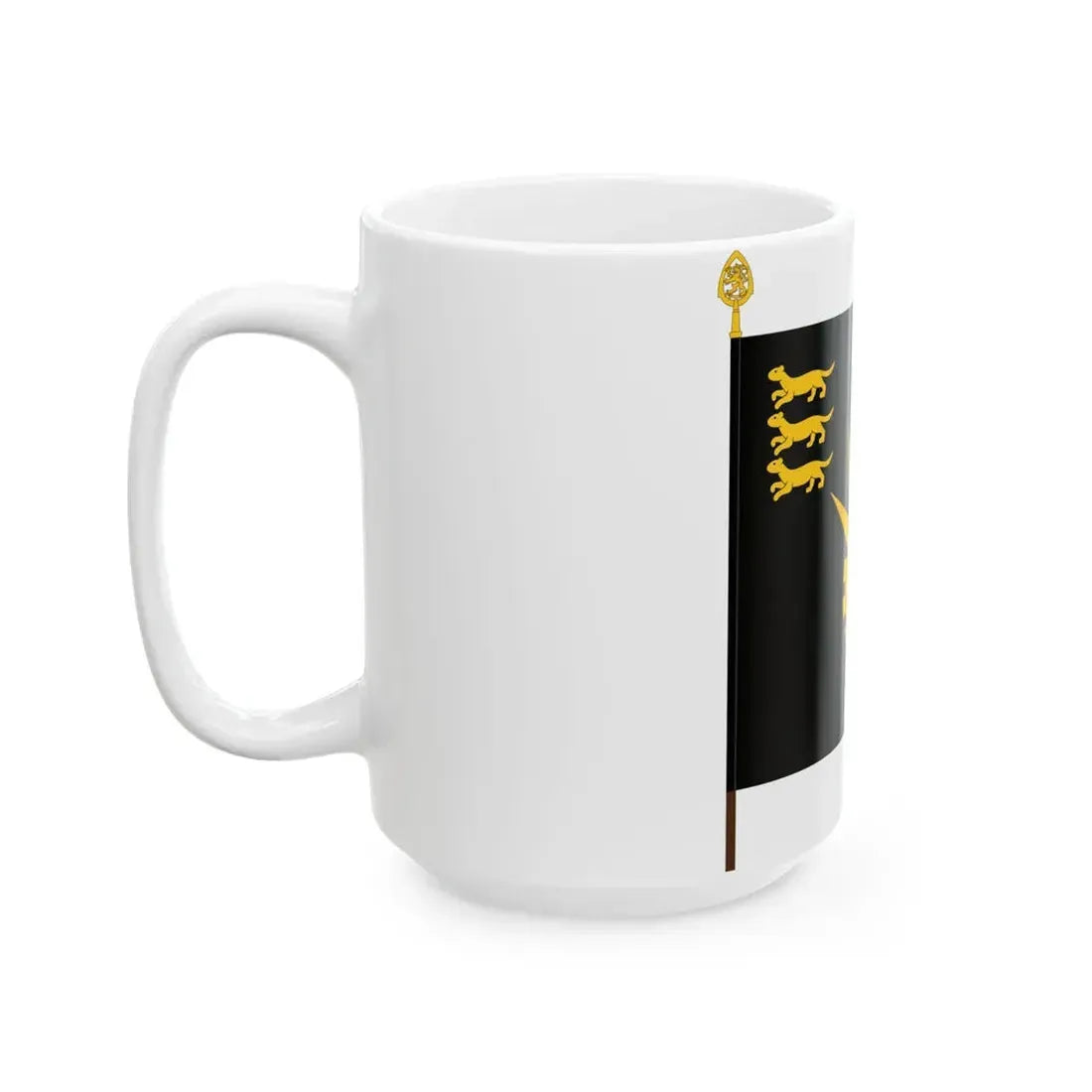 Pohjan pioneeripataljoonan lippu (Finland) White Coffee Mug - Go Mug Yourself