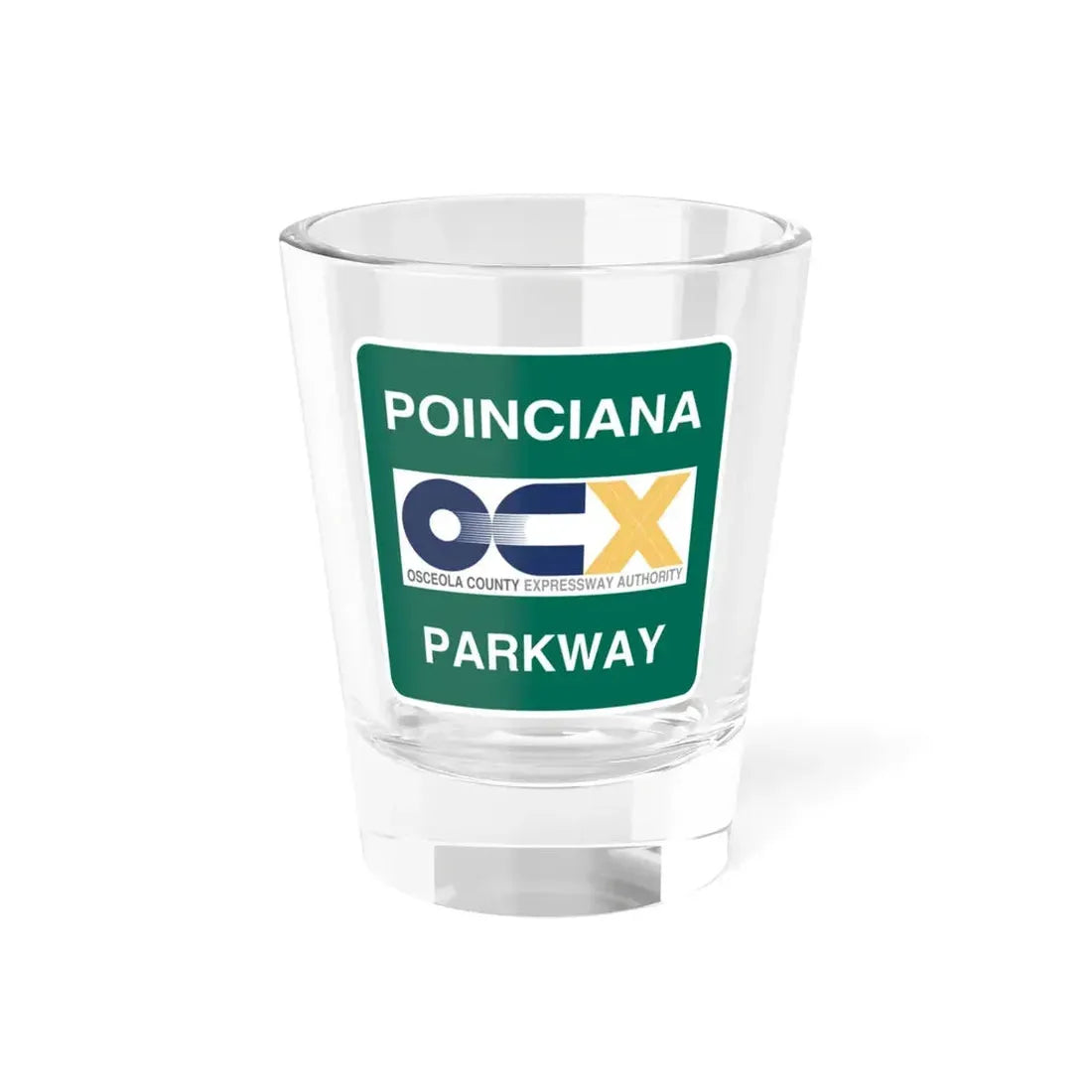 Poinciana Parkway shield (Florida) (Road Sign) Shot Glass 1.5oz 1.5oz - Go Mug Yourself