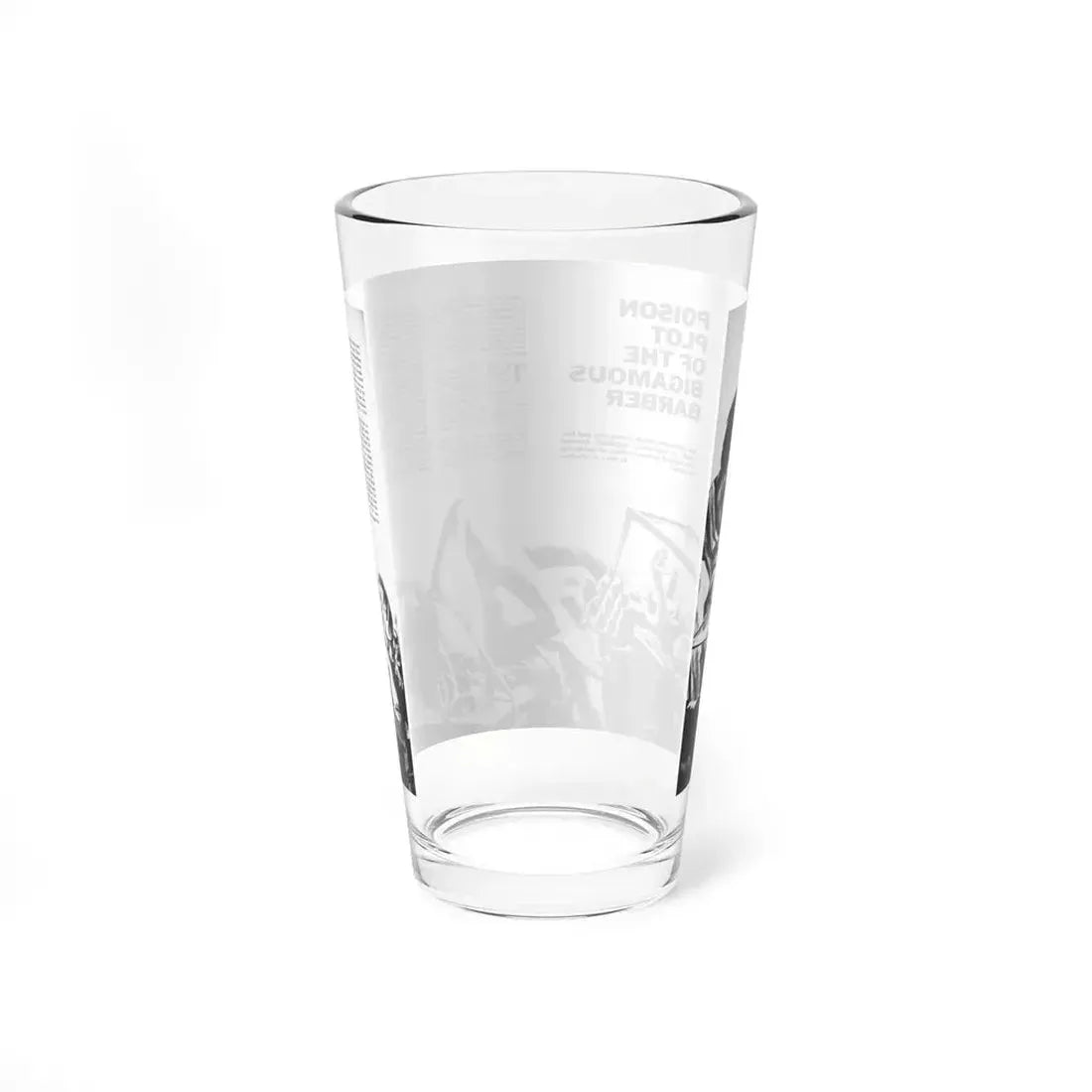 Poison Plot of the Bigamous Barber, Men In Adventure, June 1968 (Magazine Illustration) Pint Glass 16oz - Go Mug Yourself