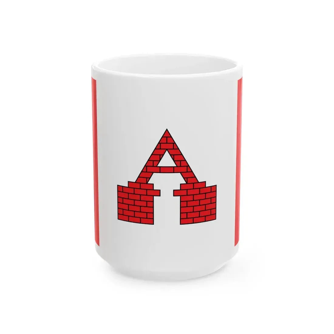POL Aleksandrow Kujawski flag (Poland) White Coffee Mug 15oz - Go Mug Yourself