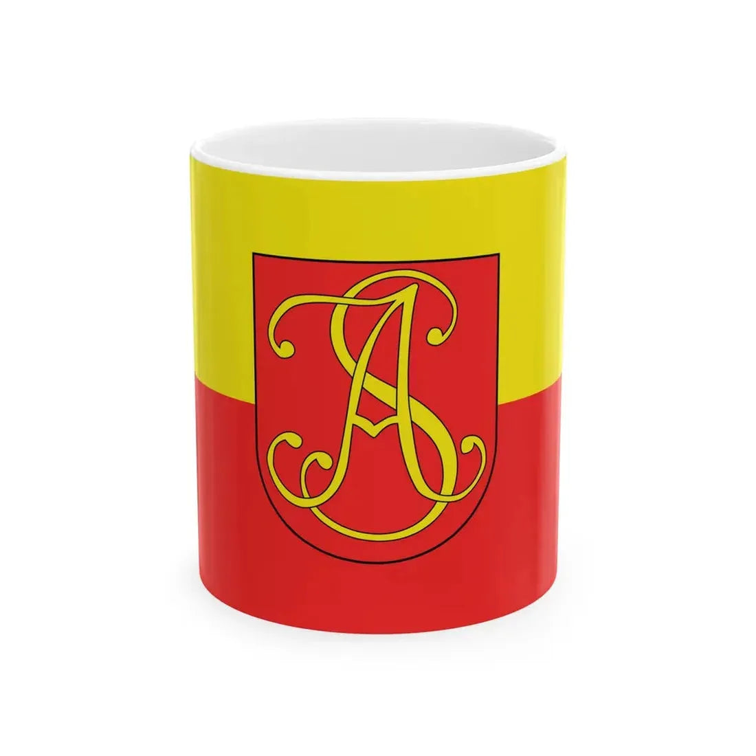 POL Andrychow flag (Poland) White Coffee Mug 11oz - Go Mug Yourself