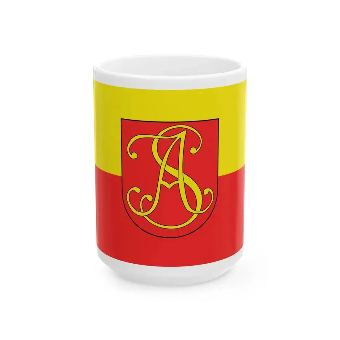 POL Andrychow flag (Poland) White Coffee Mug 15oz - Go Mug Yourself