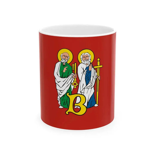 POL Biecz flag (Poland) White Coffee Mug 11oz - Go Mug Yourself