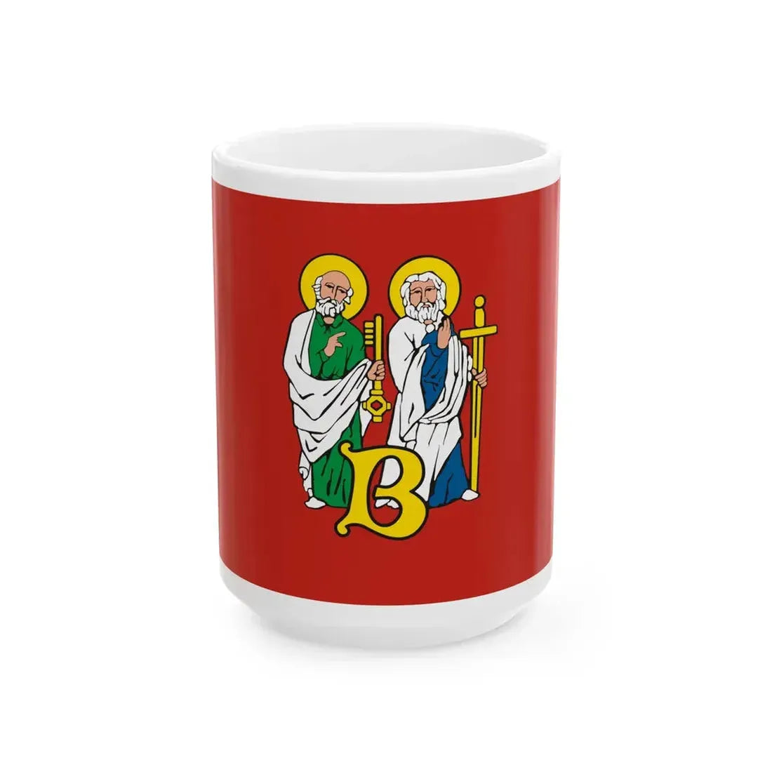 POL Biecz flag (Poland) White Coffee Mug 15oz - Go Mug Yourself
