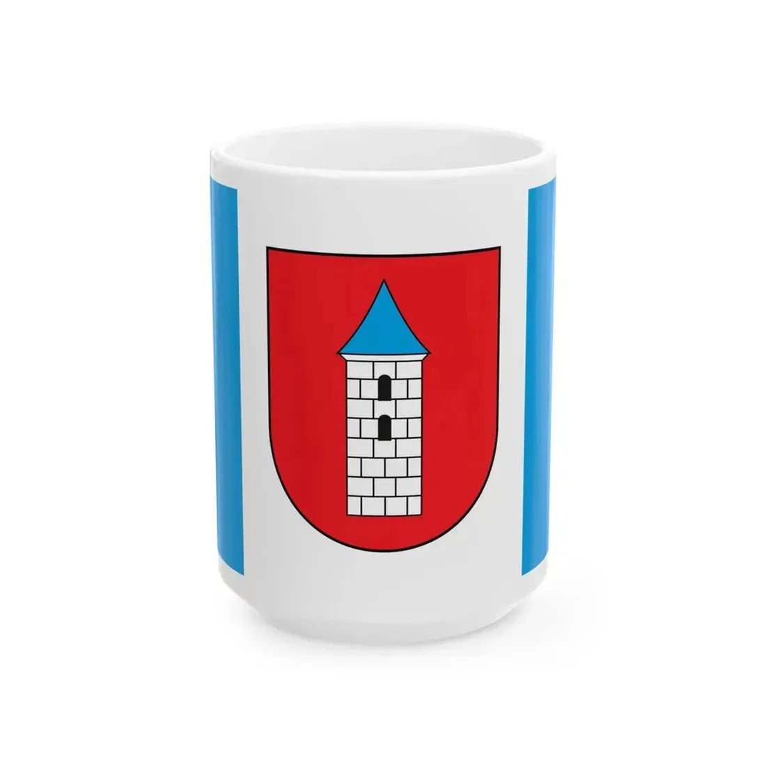 POL Biezun flag (Poland) White Coffee Mug 15oz - Go Mug Yourself