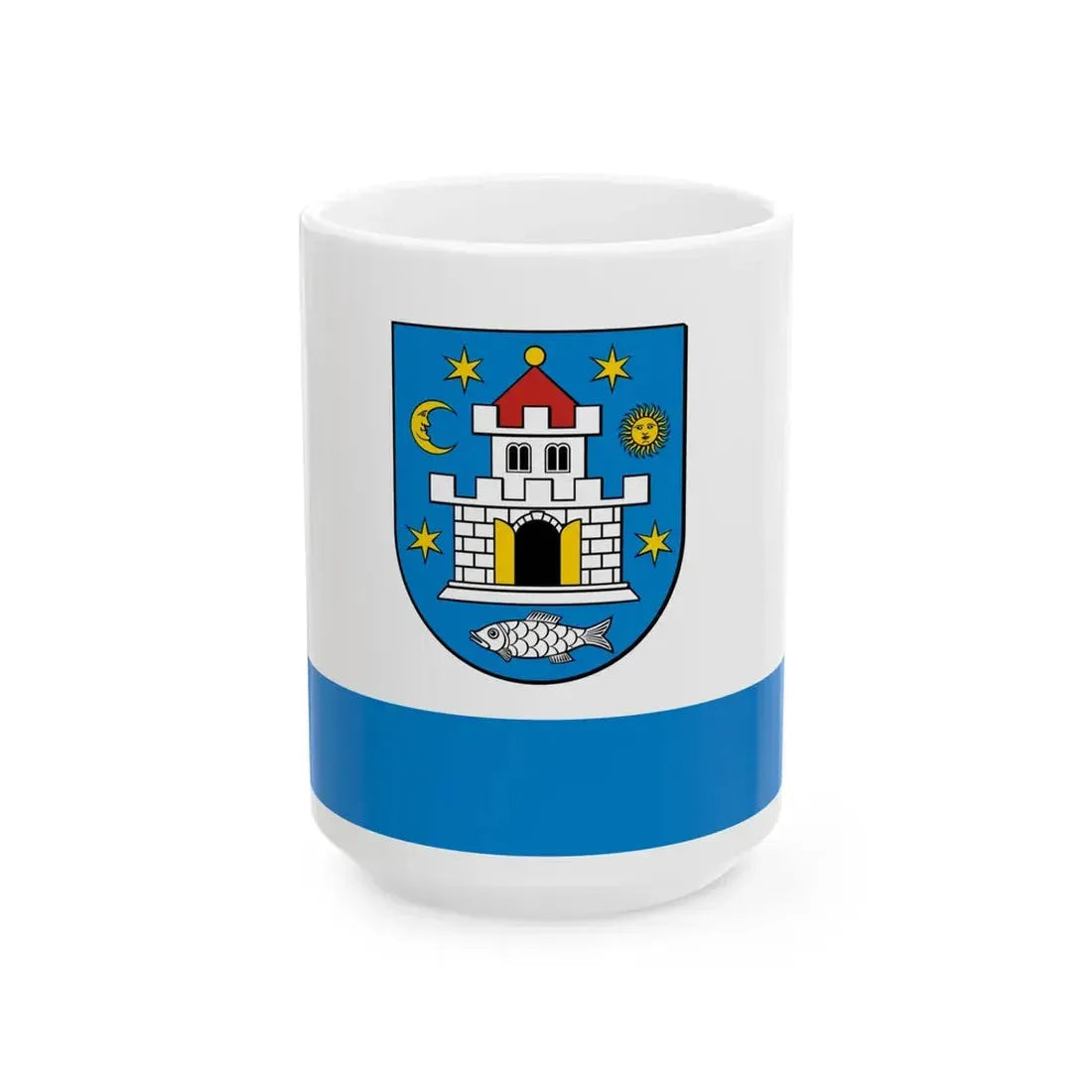 POL Bolkow flag (Poland) White Coffee Mug 15oz - Go Mug Yourself