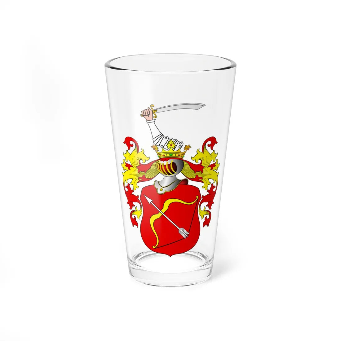 POL COA Assanowicz alt (Poland) (Coat of Arms) Pint Glass 16oz 16oz - Go Mug Yourself
