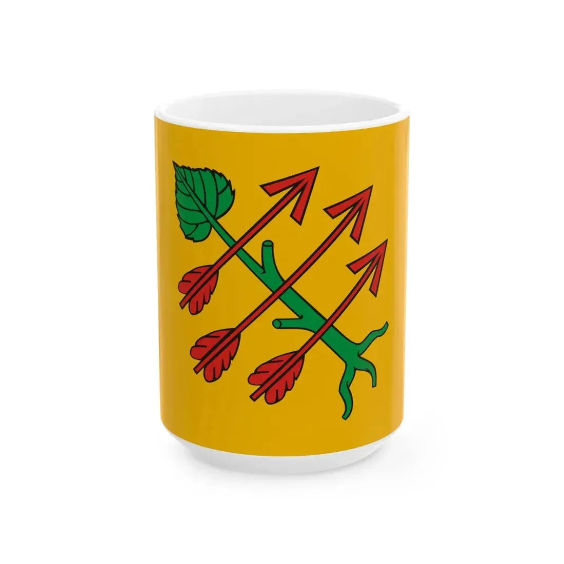 POL Czempin flag (Poland) White Coffee Mug 15oz - Go Mug Yourself