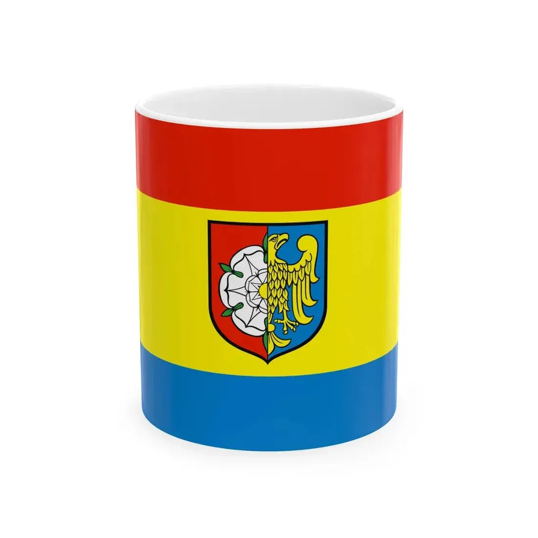 POL Dobrodzien flag (Poland) White Coffee Mug 11oz - Go Mug Yourself