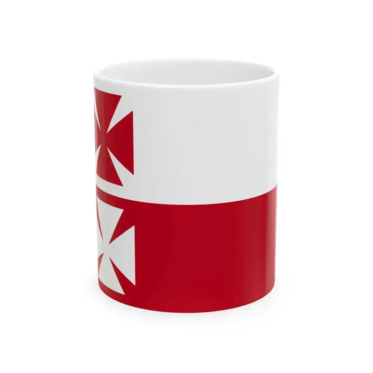 POL Elblag flag (Poland) White Coffee Mug 11oz - Go Mug Yourself