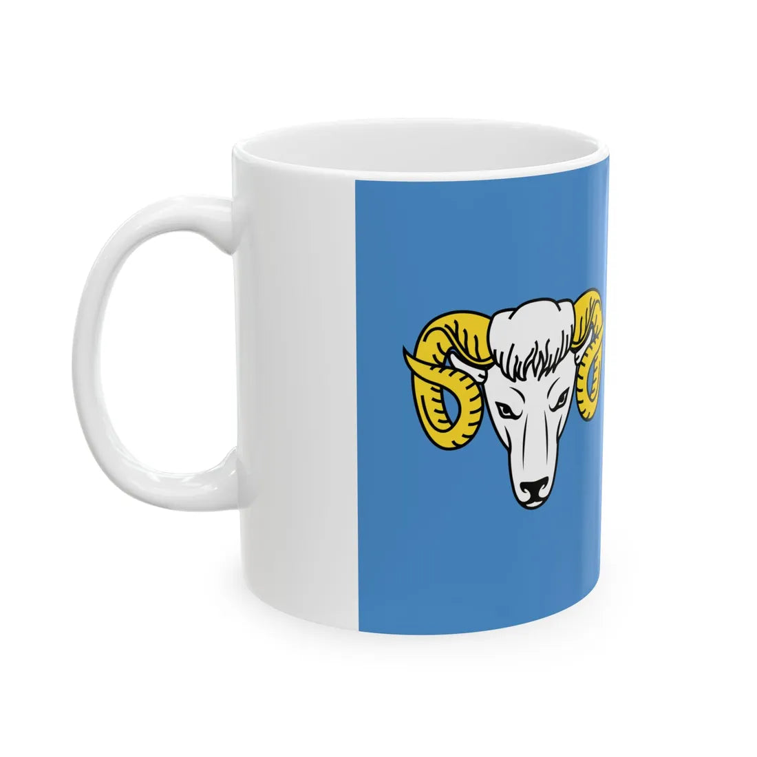 POL gmina Baranow wojewodztwo wielkopolskie flag (Poland) White Coffee Mug - Go Mug Yourself