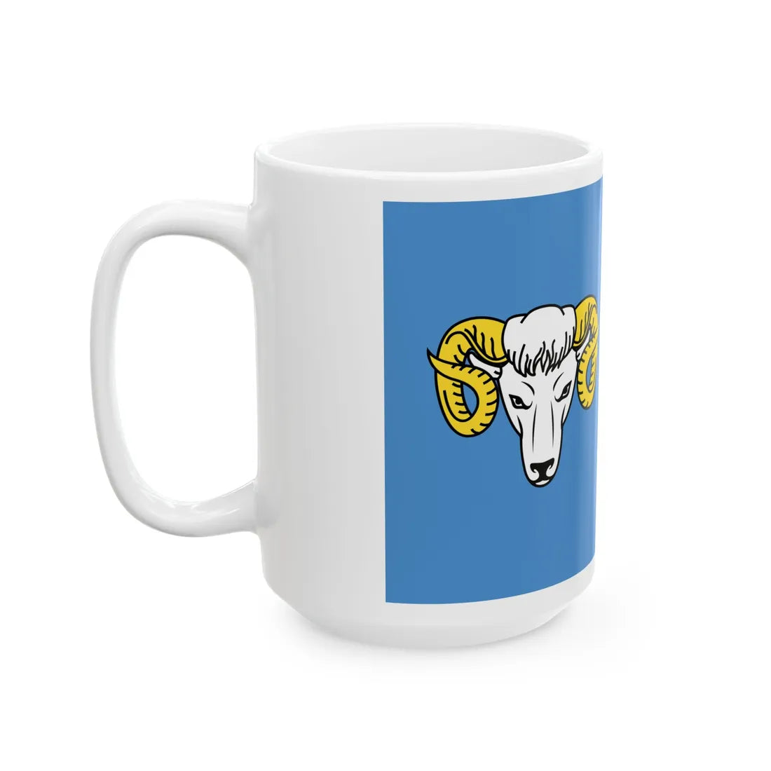 POL gmina Baranow wojewodztwo wielkopolskie flag (Poland) White Coffee Mug - Go Mug Yourself