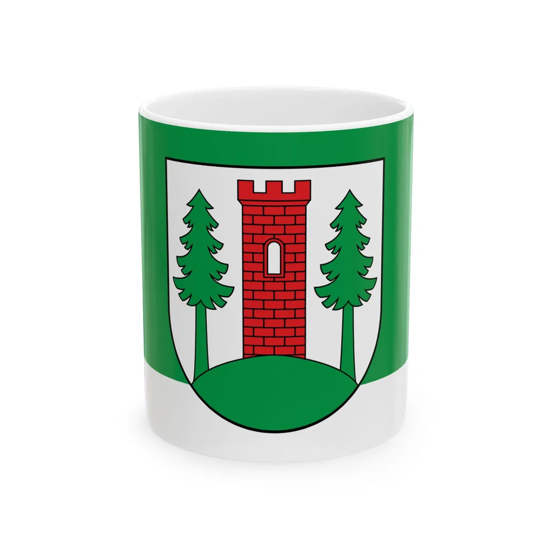 POL gmina Czarny Bor flag (Poland) White Coffee Mug 11oz - Go Mug Yourself