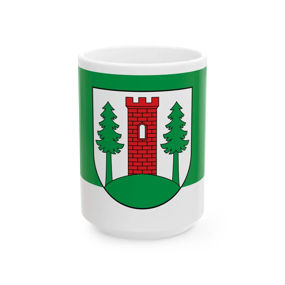 POL gmina Czarny Bor flag (Poland) White Coffee Mug 15oz - Go Mug Yourself