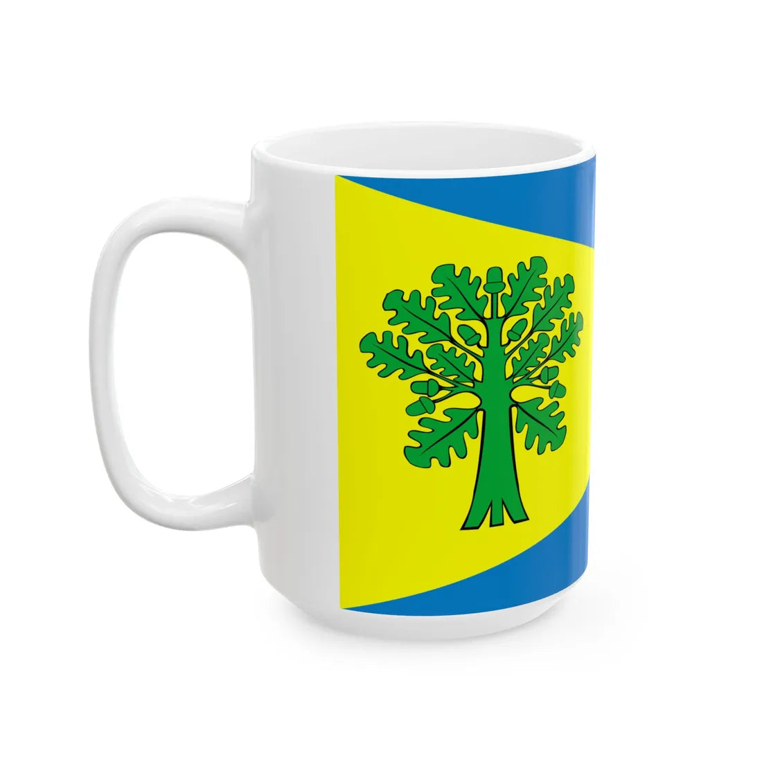 POL gmina Debowiec wojewodztwo slaskie flag (Poland) White Coffee Mug - Go Mug Yourself
