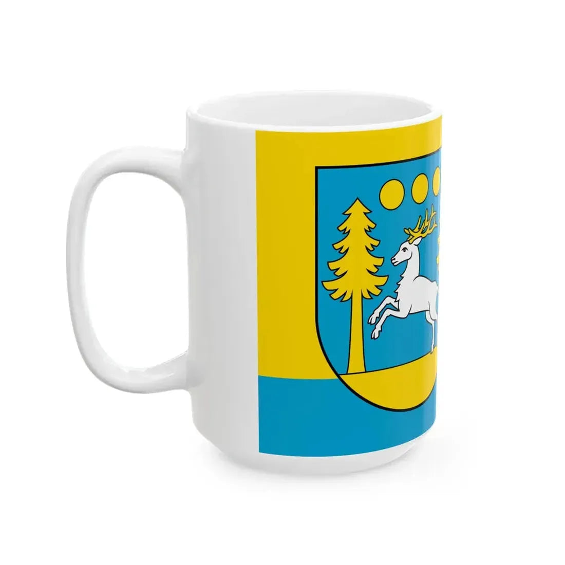 POL gmina Domaszowice flag (Poland) White Coffee Mug - Go Mug Yourself