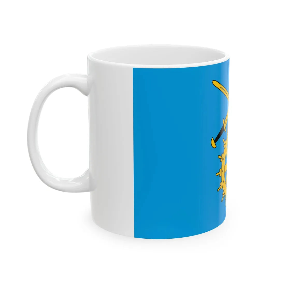 POL gmina Drzycim flag (Poland) White Coffee Mug - Go Mug Yourself