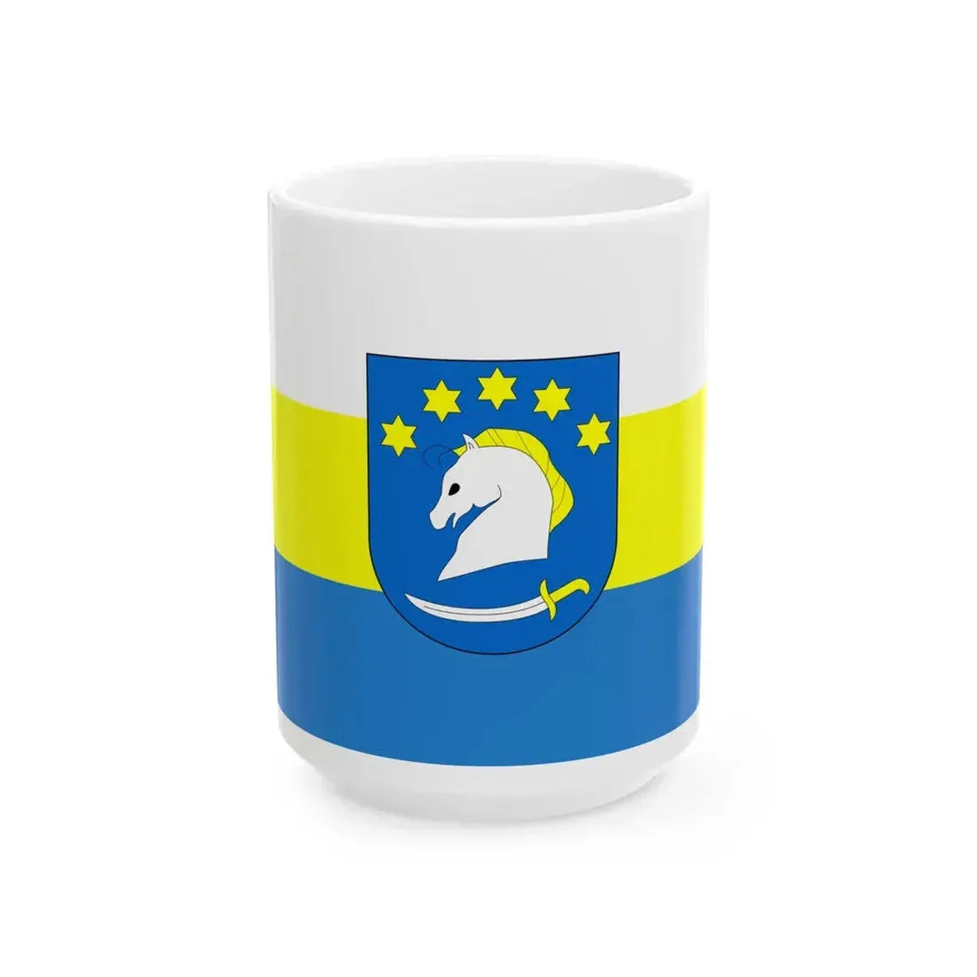 POL gmina Dziemiany flag (Poland) White Coffee Mug 15oz - Go Mug Yourself