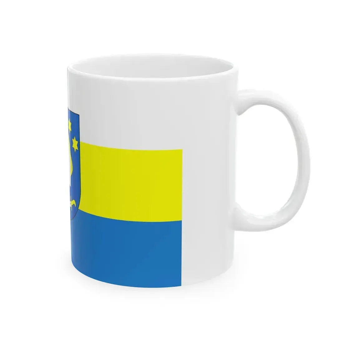 POL gmina Dziemiany flag (Poland) White Coffee Mug - Go Mug Yourself