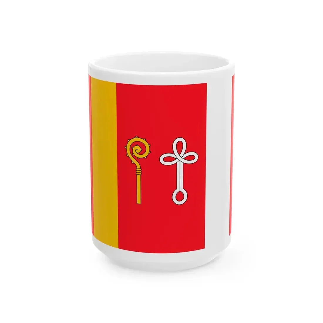 POL gmina Gniezno flag (Poland) White Coffee Mug 15oz - Go Mug Yourself