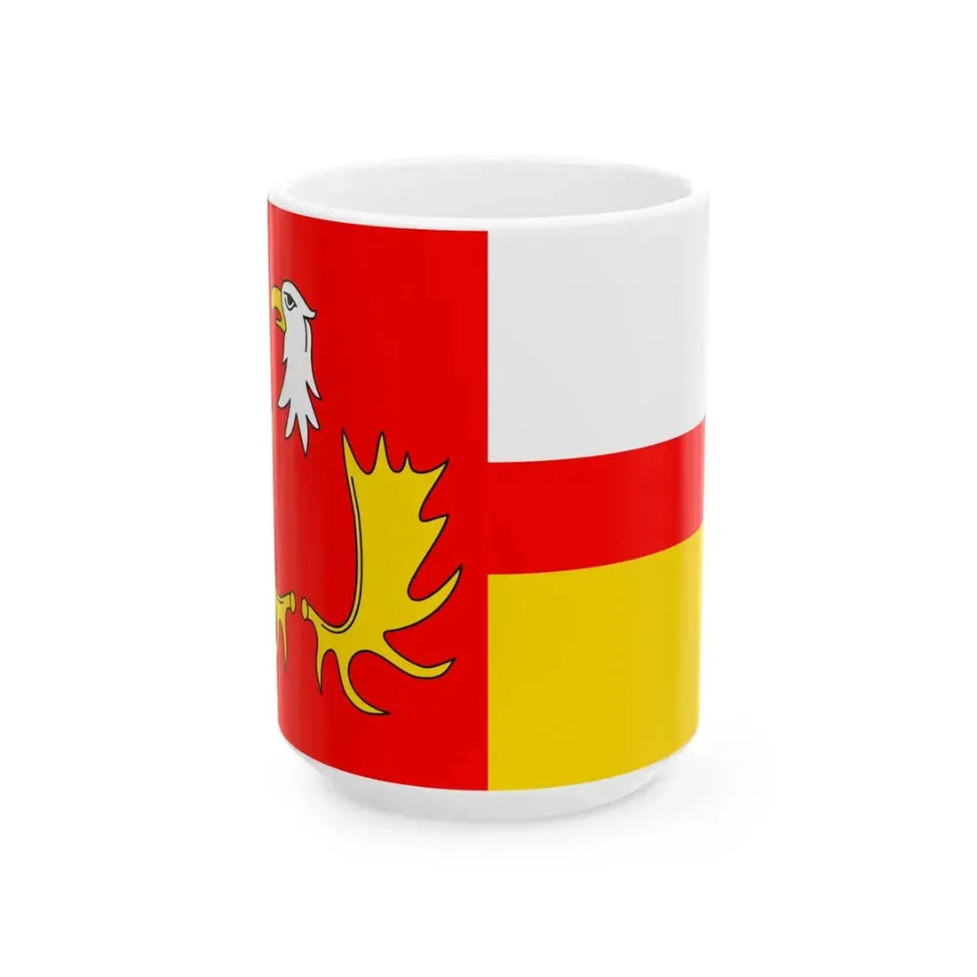 POL gmina Izabelin flag (Poland) White Coffee Mug 15oz - Go Mug Yourself