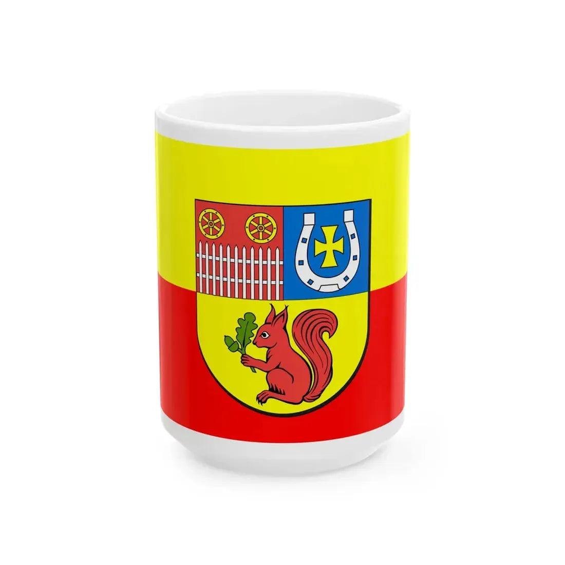 POL gmina Jarocin flag (Poland) White Coffee Mug 15oz - Go Mug Yourself