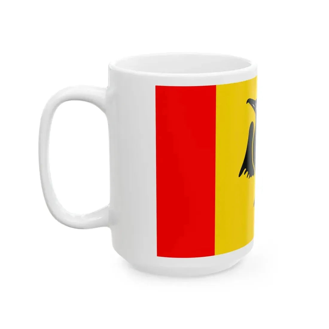 POL gmina Jedwabno flag (Poland) White Coffee Mug - Go Mug Yourself
