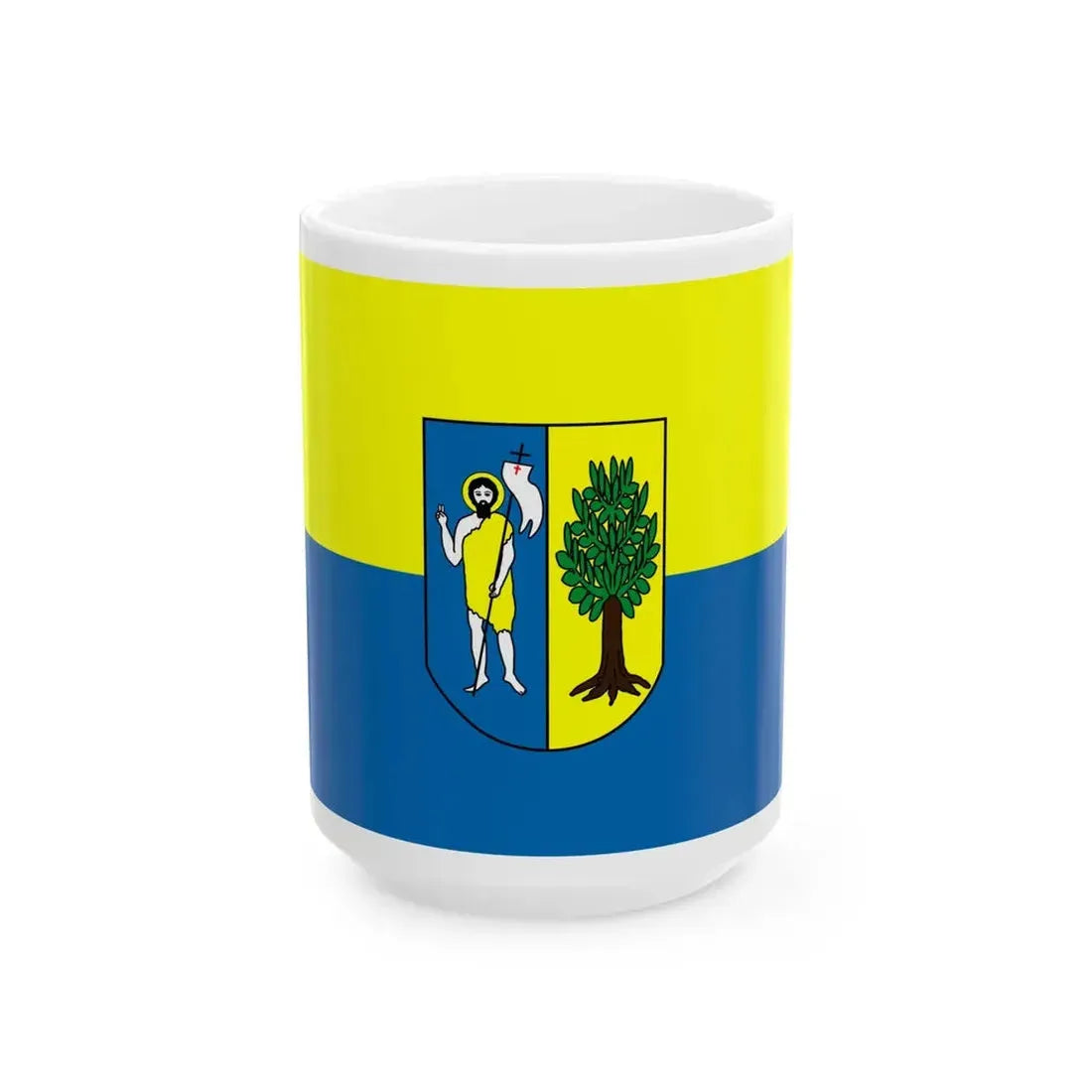 POL gmina Jonkowo flag (Poland) White Coffee Mug 15oz - Go Mug Yourself