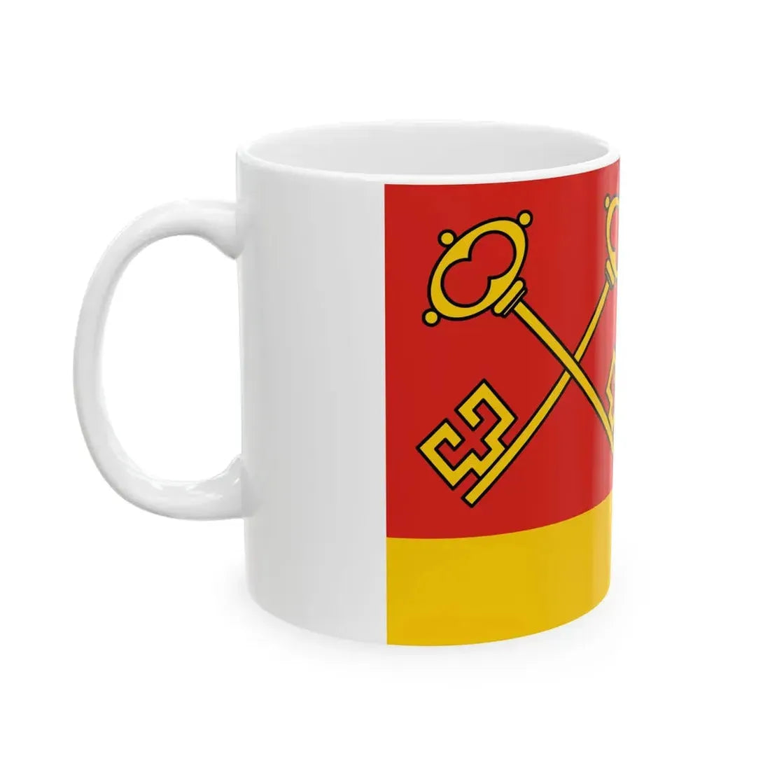 POL gmina Klucze flag (Poland) White Coffee Mug - Go Mug Yourself