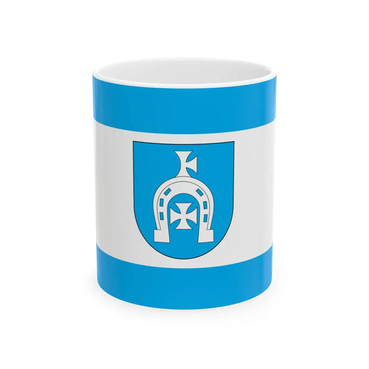 POL gmina Krzywda flag (Poland) White Coffee Mug 11oz - Go Mug Yourself
