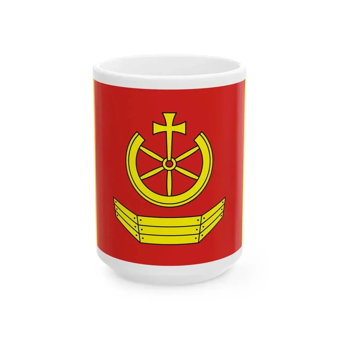 POL gmina Kuslin flag (Poland) White Coffee Mug 15oz - Go Mug Yourself