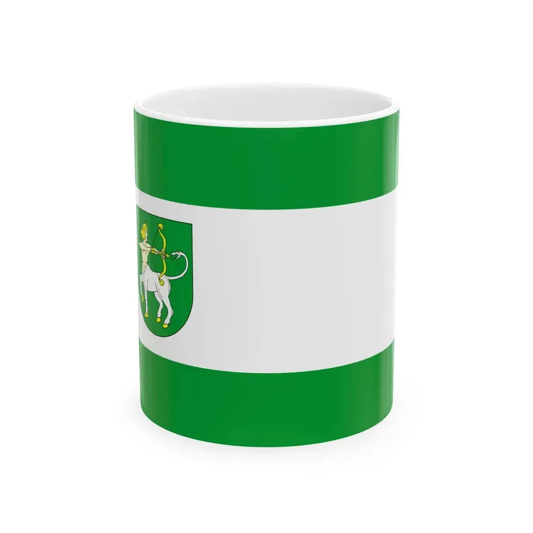 POL gmina Lutomiersk flag (Poland) White Coffee Mug 11oz - Go Mug Yourself