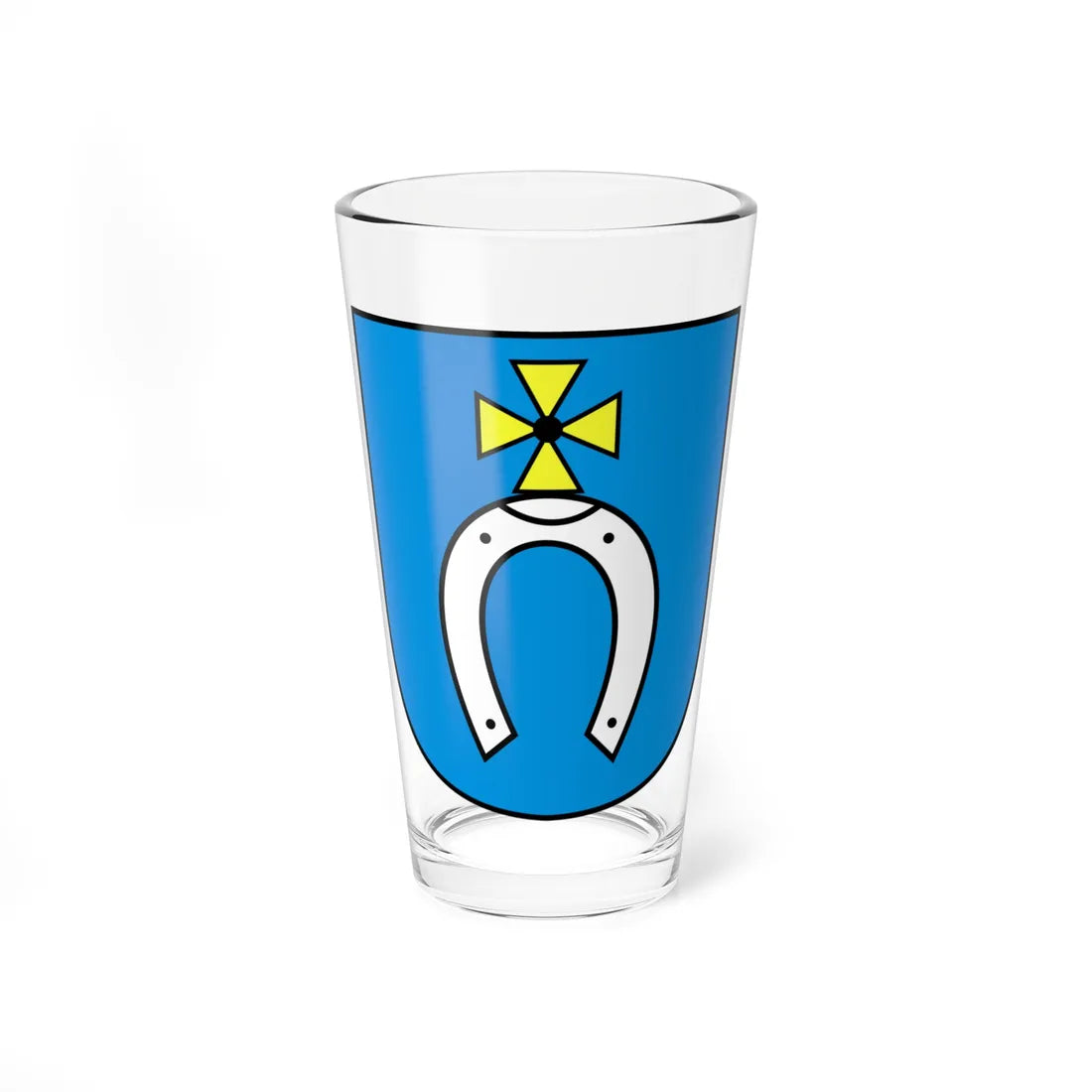 POL gmina Lutowiska flag (Poland) (Coat of Arms) Pint Glass 16oz 16oz - Go Mug Yourself