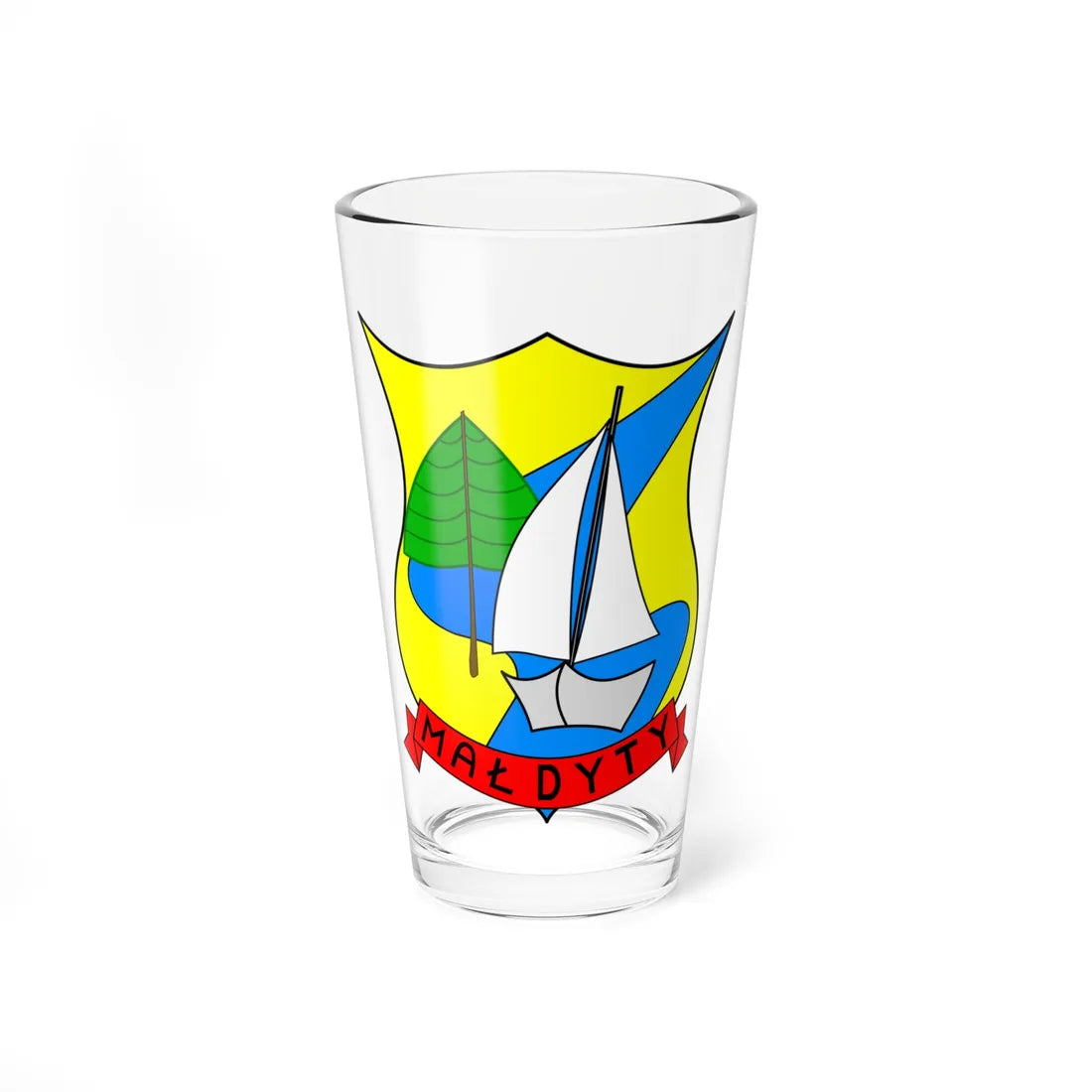 POL gmina Małdyty COA (Poland) (Coat of Arms) Pint Glass 16oz 16oz - Go Mug Yourself