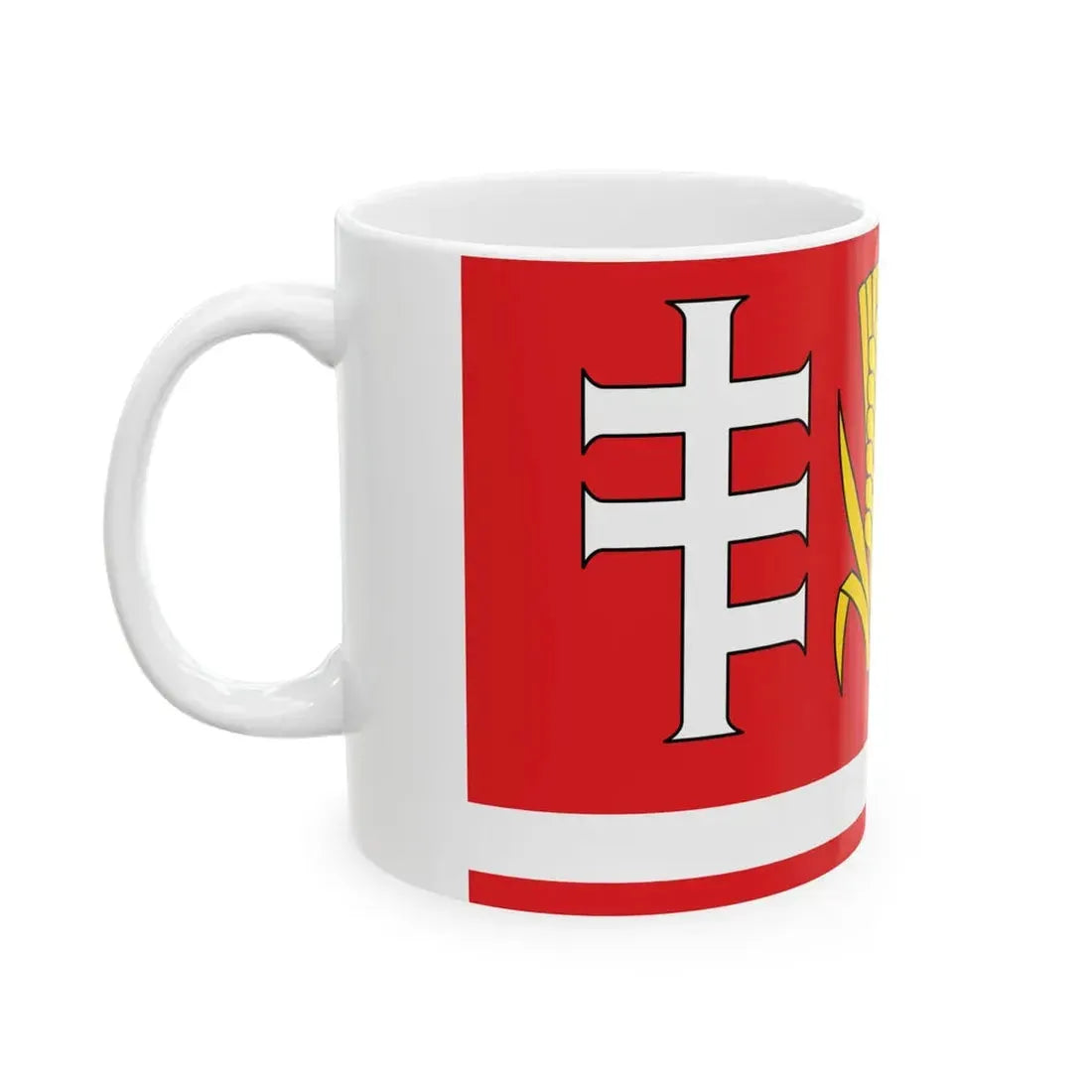 POL gmina Medrzechow flag (Poland) White Coffee Mug - Go Mug Yourself