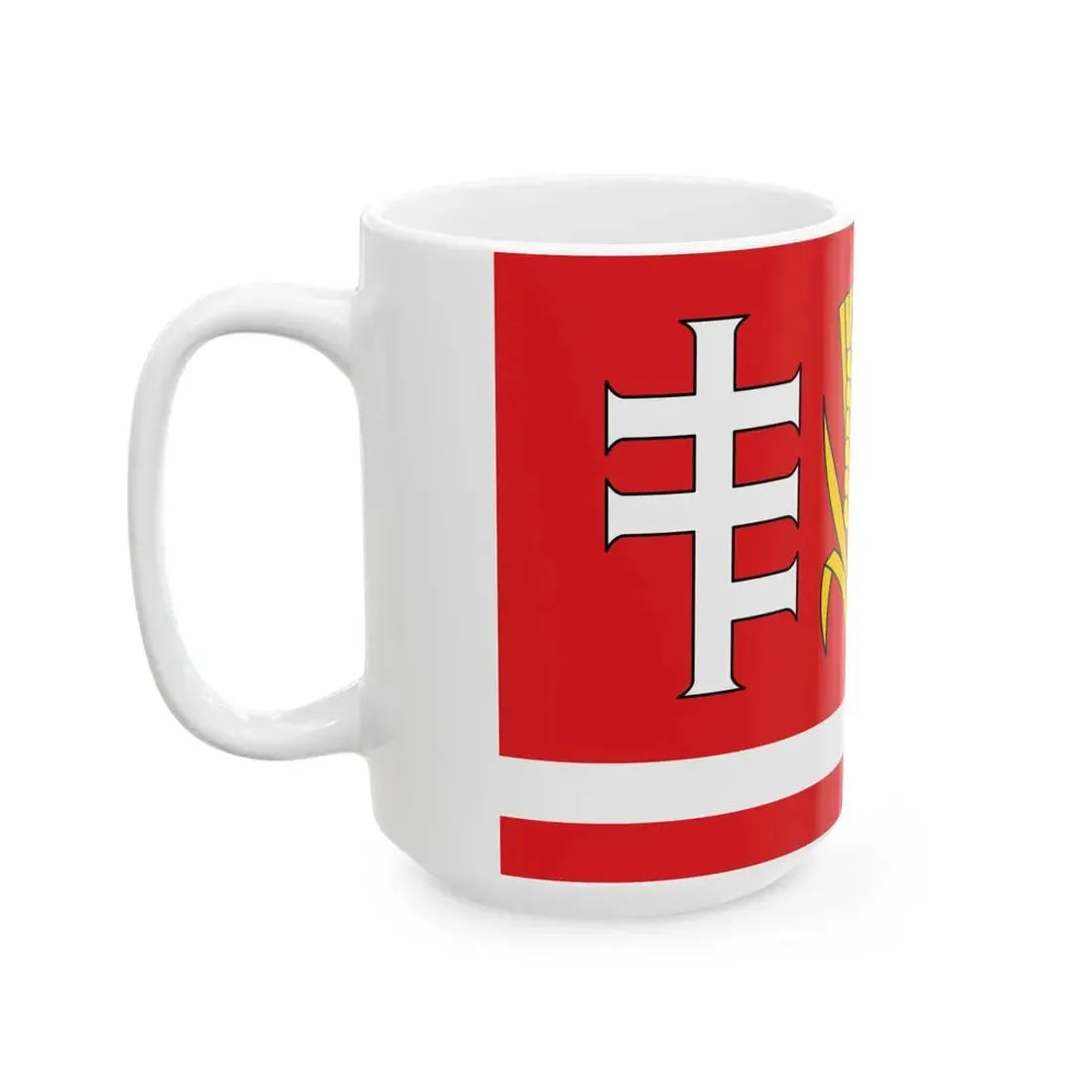 POL gmina Medrzechow flag (Poland) White Coffee Mug - Go Mug Yourself